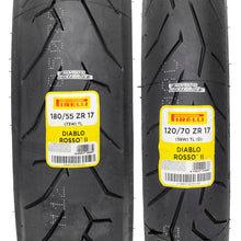 Cargar imagen en el visor de la galería, Llantas 120/70 y 180/55 Diablo Rosso II Pirelli R6R ZX6R GSX