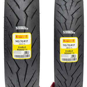 Llantas Diablo Rosso III R17 110/70 y 140/70 R3 Dominar Ktm