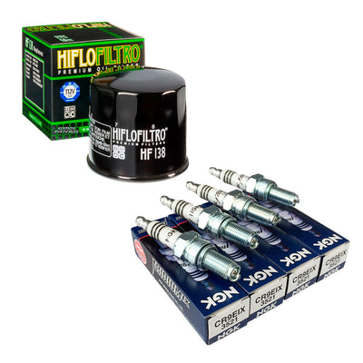 Kit Bujias Iridium Y Filtro Hf Premium Gsxr 600 750 1000