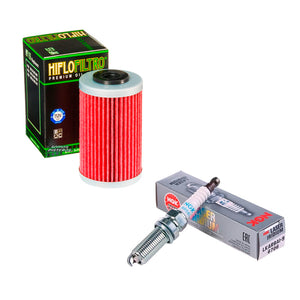 KIT BUJIA LASER Y FILTRO HF PREMIUM KTM 200 390 DUKE RC 250