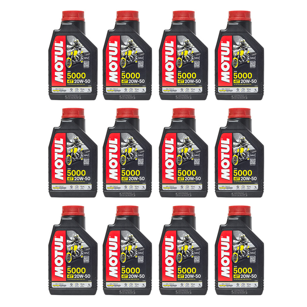 Caja 12 Pz Aceite Motul 5000 20w50 Pulsar Fz R6r R1 Gsxr Zx6