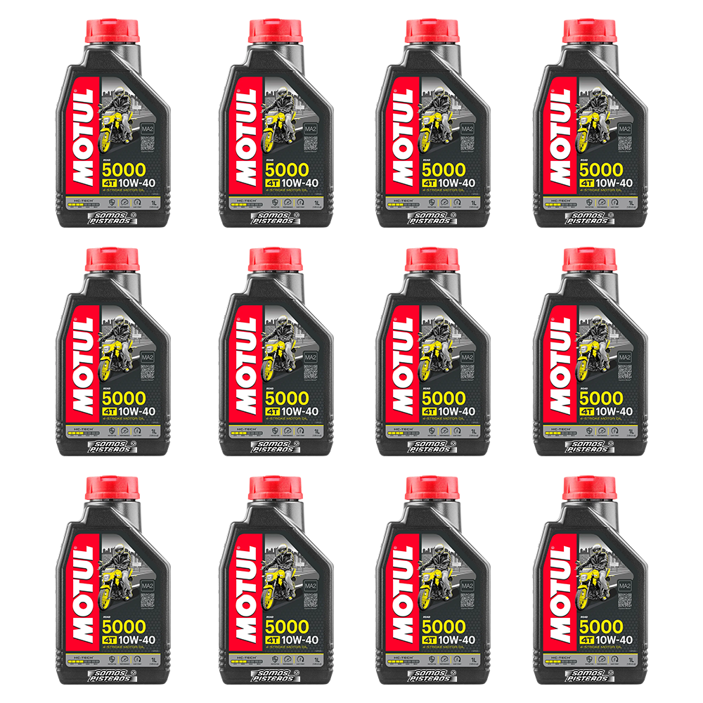 Caja 12 Pz Aceite Motul 5000 10w40 Pulsar Fz R6r R1 Gsxr Zx6
