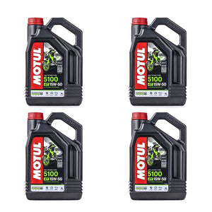 Caja 4 Pz D 4l Aceite Motul 5100 15w50 Pulsar Fz R6r R1 Gsxr