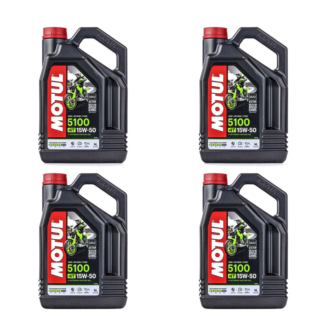 Caja 4 Pz D 4l Aceite Motul 5100 15w50 Pulsar Fz R6r R1 Gsxr