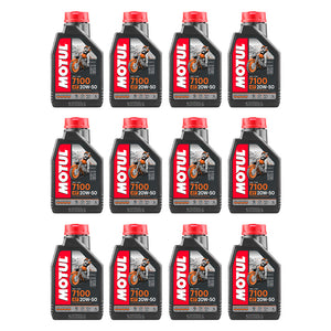 Caja 12 Pz Aceite Motul 7100 20w50 Pulsar Fz R6r R1 Gsxr Zx6