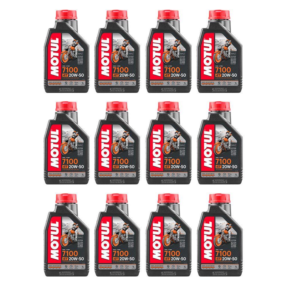 Caja 12 Pz Aceite Motul 7100 20w50 Pulsar Fz R6r R1 Gsxr Zx6