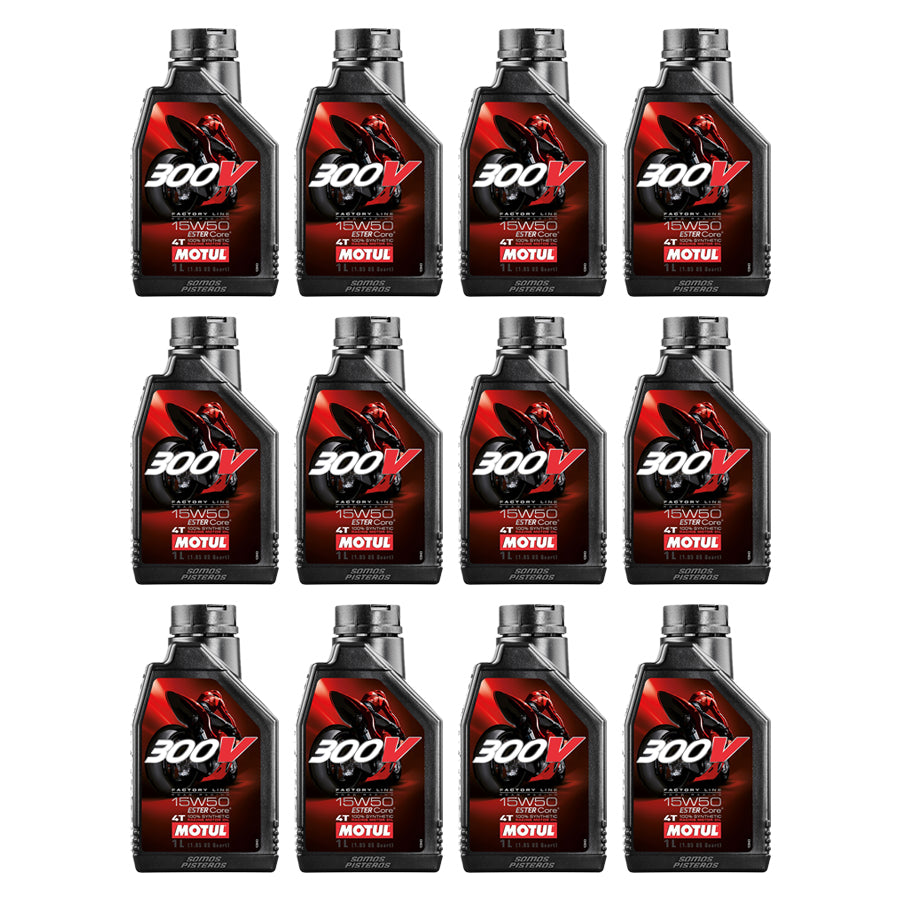 Caja 12 Pz Aceite Motul 300v 15w50 R6r R1 Gsxr Zx6r s1000rr