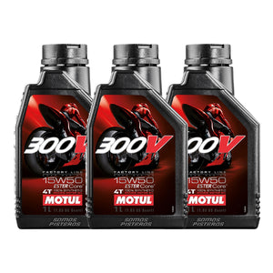 3L Aceite Motul 300v Race 15w50 R6R GSXR 600RR F4I R3 MT 03