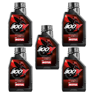 5L Aceite Motul 300v Race 15w50 S1000RR ZX6R ZX10R R1 GSX V4