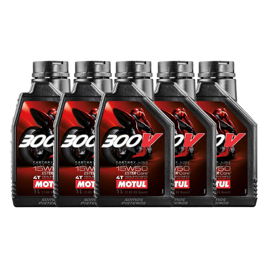 5L Aceite Motul 300v Race 15w50 S1000RR ZX6R ZX10R R1 GSX V4