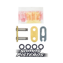 Cargar imagen en el visor de la galería, CANDADO CADENA 520 O RING CLIP ORO RK PULSAR KTM ZX6R R3