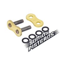 Cargar imagen en el visor de la galería, CANDADO CADENA 525 O RING REMACHADO ORO RK R6R GSXR 600RR