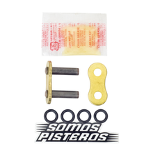 Cargar imagen en el visor de la galería, CANDADO CADENA 525 O RING REMACHADO ORO RK R6R GSXR 600RR