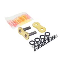 Cargar imagen en el visor de la galería, CANDADO CADENA 525 O RING REMACHADO ORO RK R6R GSXR 600RR
