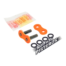 Cargar imagen en el visor de la galería, CANDADO CADENA 525 O RING REMACHADO NARANJA RK R6R GSXR 600r
