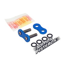 Cargar imagen en el visor de la galería, CANDADO CADENA 525 O RING REMACHADO AZUL RK R6R GSXR 600RR
