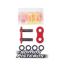 Cargar imagen en el visor de la galería, CANDADO CADENA 525 O RING REMACHADO ROJO RK R6R GSXR 600RR