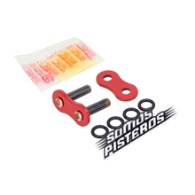 Cargar imagen en el visor de la galería, CANDADO CADENA 525 O RING REMACHADO ROJO RK R6R GSXR 600RR
