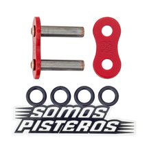 Cargar imagen en el visor de la galería, CANDADO CADENA 530 O RING REMACHADO ROJO RK R1 GSXR 1000RR