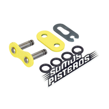 Cargar imagen en el visor de la galería, CANDADO CADENA 520 O RING CLIP AMARILLO FLUO RK PULSAR R3