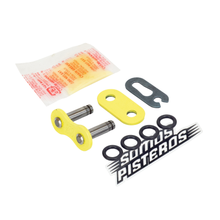 Cargar imagen en el visor de la galería, CANDADO CADENA 520 O RING CLIP AMARILLO FLUO RK PULSAR R3