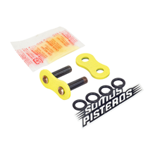 Cargar imagen en el visor de la galería, CANDADO CADENA 525 O RING REMACHADO AMARILLO FLUO RK R6 GSXR