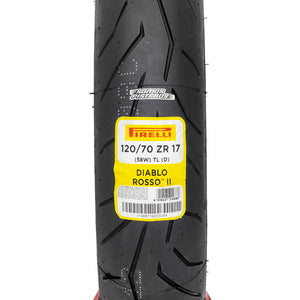 Llanta 120/70 ZR 17 58w Diablo Rosso II Pirelli R6R GSXR ZX6