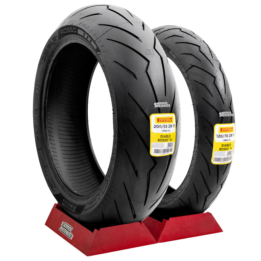 llantas Pirelli Diablo Rosso III 120/70 y 200/55 17 S1000RR