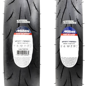 Llantas Mitas Sport Force+ 100/80-17 y 130/70 17 62S Pulsar