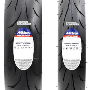 Kit Llantas Mitas Sport Force+ 100/80 17 52S y 140/70 17 66H