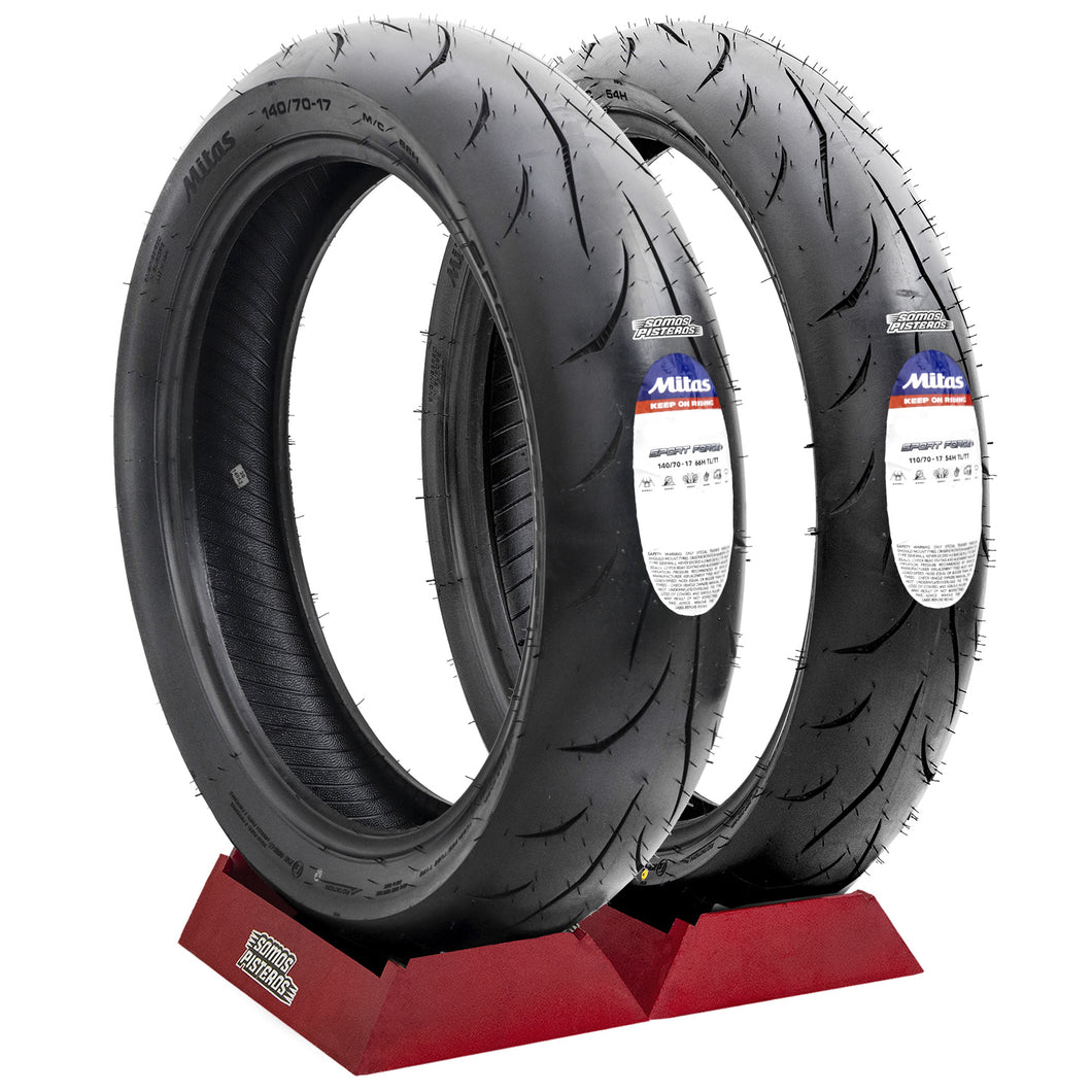 Llantas Mitas Sport Force+ 110/70 17 54H y 140/70 17 66H R3
