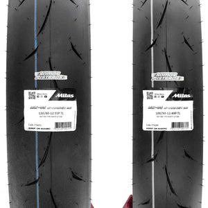 KIT LLANTAS MITAS MC35 S-RACER SOF 100/90 12 Y 120/80 12 YCF