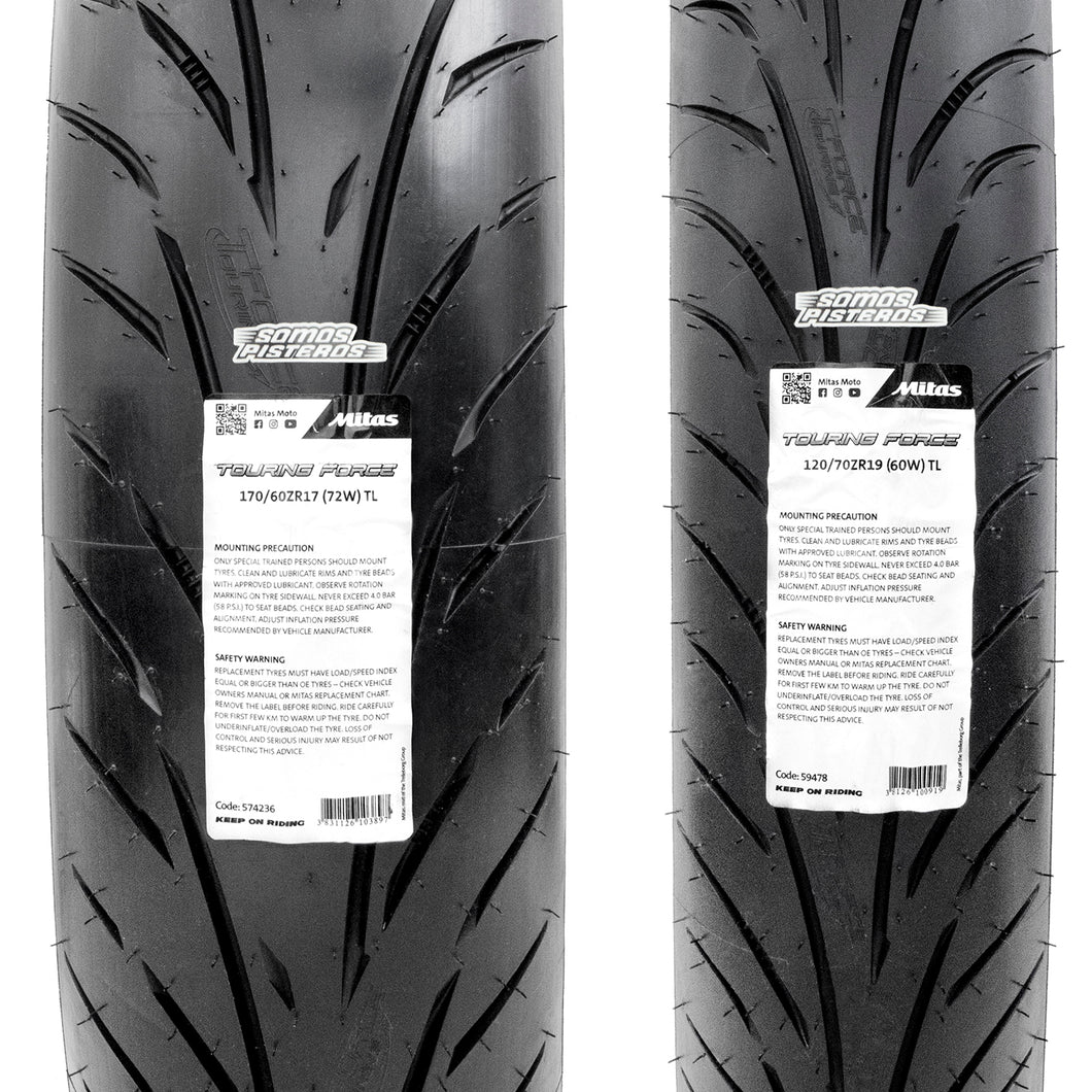 Llantas Mitas Touring Force 120/70 19 y 170/60 17 R1250 GS
