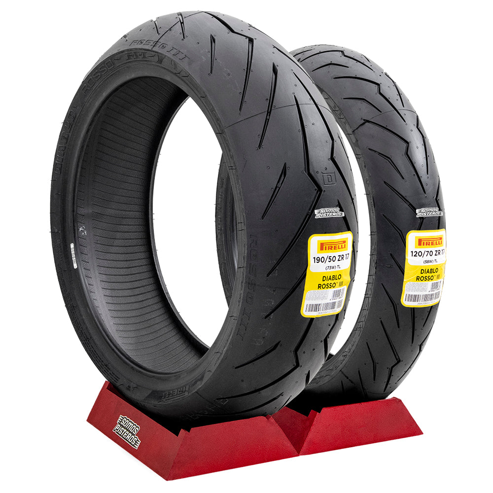 llantas Pirelli Diablo Rosso III 120/70 17 y 190/50 17 GSXR