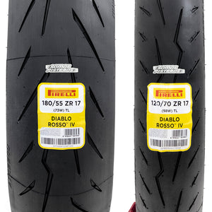 llantas Pirelli Diablo Rosso IV 120/70 17 y 180/55 17 R6R