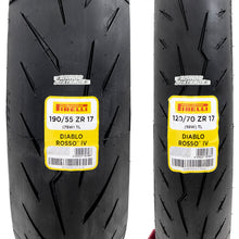 Cargar imagen en el visor de la galería, llantas Pirelli Diablo Rosso IV 120/70 17 y 190/55 17 R1