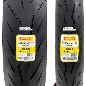llantas Pirelli Diablo Rosso IV 120/70 17 y 190/55 17 R1
