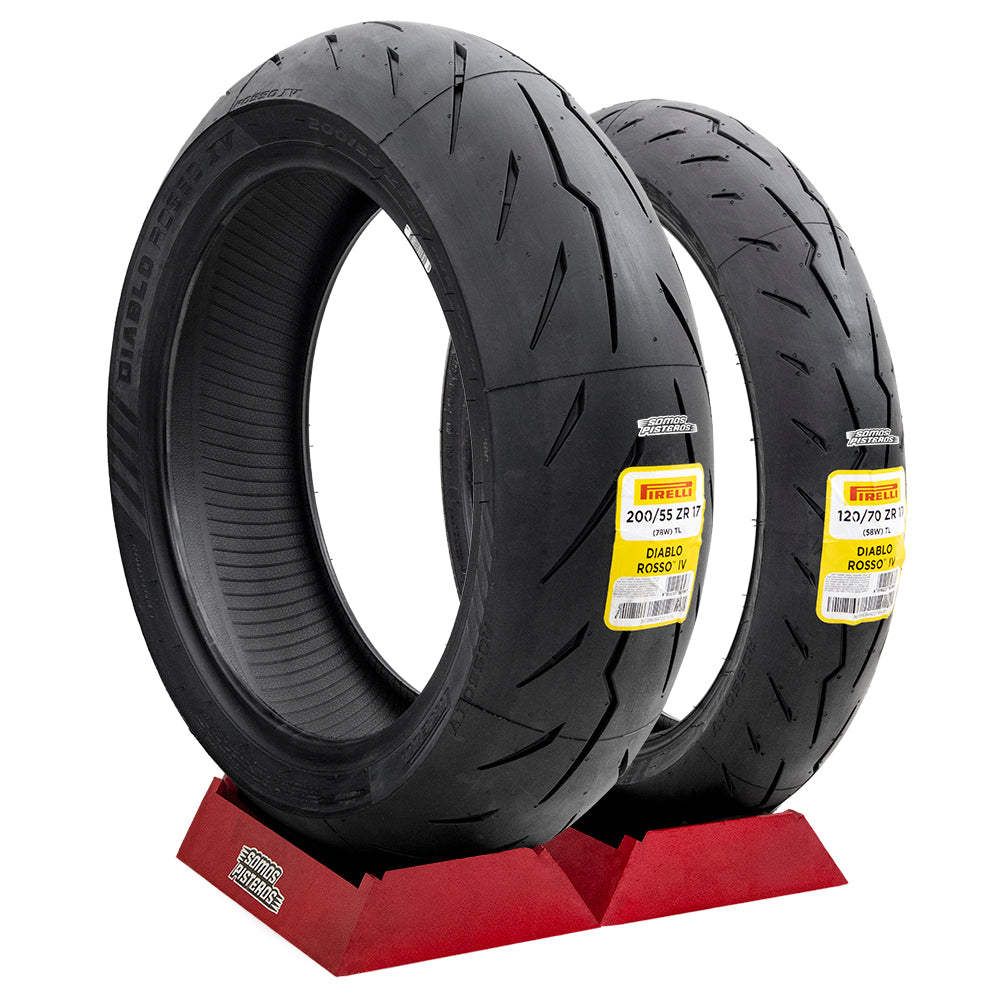 llantas Pirelli Diablo Rosso IV 120/70 17 y 200/55 17 V4 R1