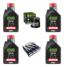 Cargar imagen en el visor de la galería, Kit Afinacion Motul 5100 Hf Ngk R6r R1 Gsxr Zx6r Zx10 1000rr