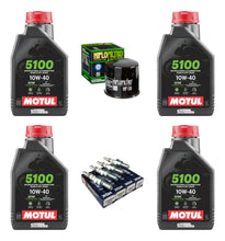 Cargar imagen en el visor de la galería, Kit Afinacion Motul 5100 Hf Ngk R6r R1 Gsxr Zx6r Zx10 1000rr