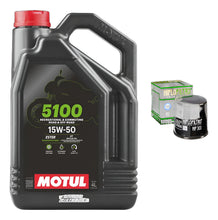 Cargar imagen en el visor de la galería, Kit Filtro Hiflo 4l Aceite Motul 5100 R1 Gsxr 1000 1000rr Zx