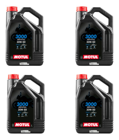 Caja 4 Pz D 4l Aceite Motul 3000 20w50 Pulsar Fz R6r R1 Gsxr