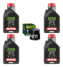 Cargar imagen en el visor de la galería, Kit Filtro Hiflo 4l Aceite Motul 5100 R1 Gsxr 1000 1000rr Zx