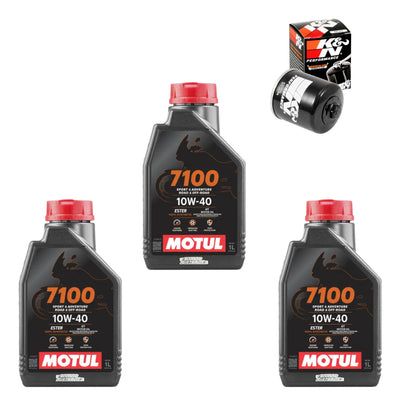 Kit Aceite Motul 3l 7100 10w40 Y Filtro K&n R6r 600rr Gsxr