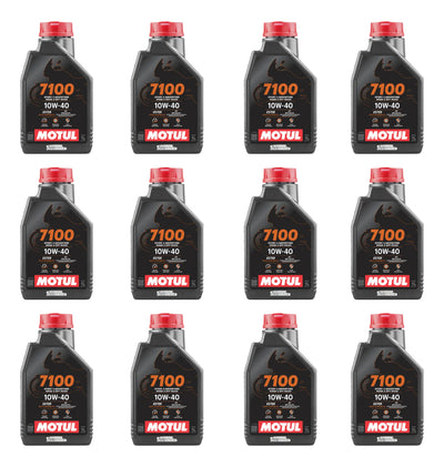 Caja 12 Pz Aceite Motul 7100 10w40 Pulsar Fz R6r R1 Gsxr Zx6