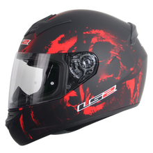 Cargar imagen en el visor de la galería, CASCO LS2 ROOKIE SKULL ROJO MATE FF352 PULSAR R6R FZ R1 R15