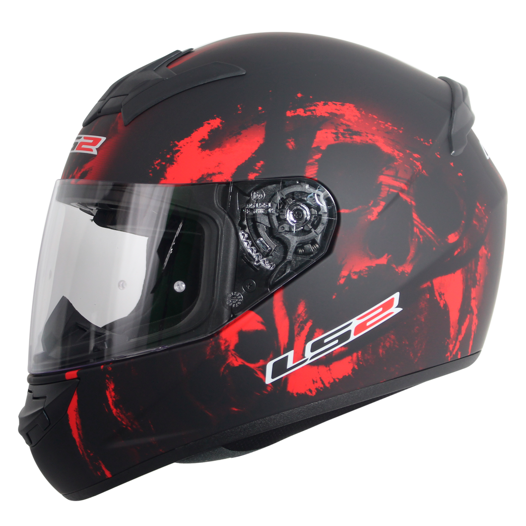 CASCO LS2 ROOKIE SKULL ROJO MATE FF352 PULSAR R6R FZ R1 R15