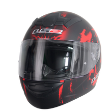 Cargar imagen en el visor de la galería, CASCO LS2 ROOKIE SKULL ROJO MATE FF352 PULSAR R6R FZ R1 R15