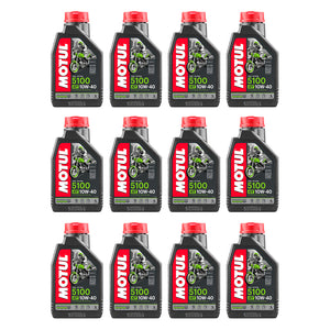 Caja 12 Pz Aceite Motul 5100 10w40 Pulsar Fz R6r R1 Gsxr Zx6