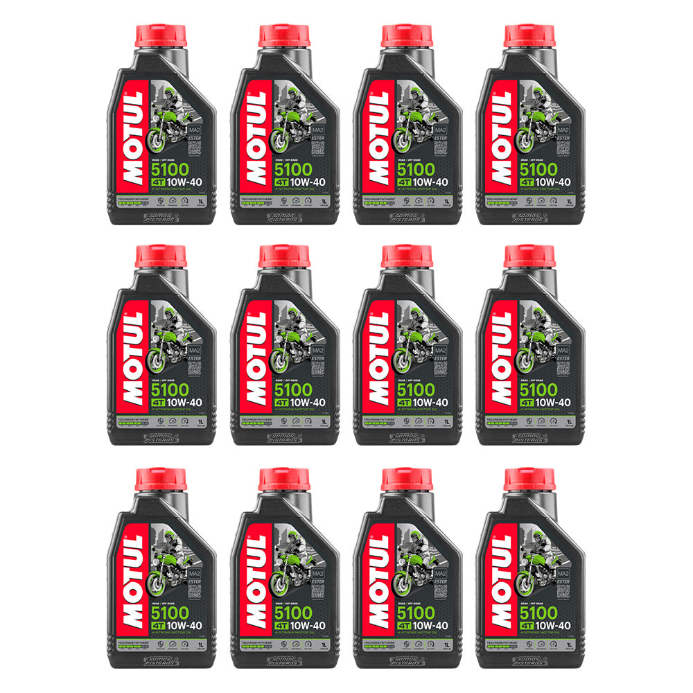 Caja 12 Pz Aceite Motul 5100 10w40 Pulsar Fz R6r R1 Gsxr Zx6